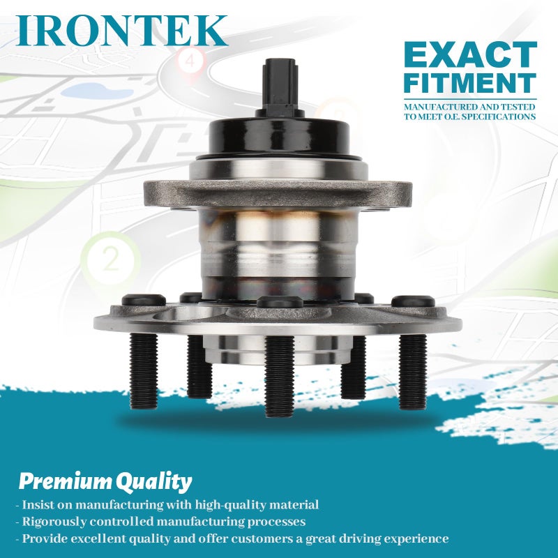 IRONTEK 512418X2 Rear Wheel Hub and Bearing Assembly Compatible for Scion 2008-2015 xB 2.4L L4; 5 Lugs W/ABS 1PCS Wheel Bearing and Hub - Image 5